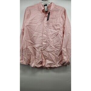 Grayers Men's Light Pink Medium Short Malibu Textured Stretch Long Sleeve Shirt